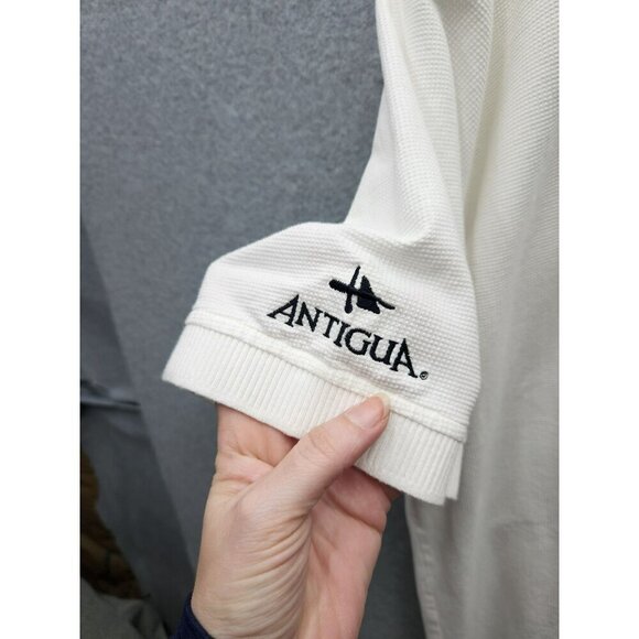 Antigua Mens Orioles Polo Shirt White Short Sleeve 100% Cotton Embroidered Logo - Picture 4 of 6